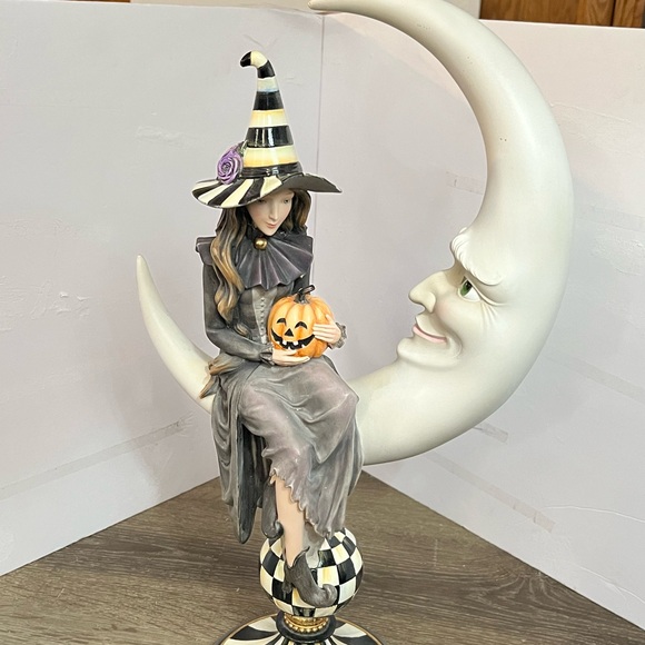 MacKenzie-Childs Spellbound Witch and Moon Figure Halloween Decor - Picture 6 of 6